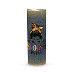 Halloween Tumbler Halloween One Spooky Mama Messy Bun Mom Life Spooky Mama Tumbler Halloween Skinny Tumbler 20oz - Scotstee Shop