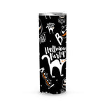 Halloween Tumbler Happy Halloween Trick Or Treat Boo Cat and Scary Jack O Lantern Pumpkin Tumbler Halloween Skinny Tumbler 20oz - Scotstee Shop
