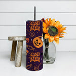 Halloween Tumbler Happy Halloween Trick Or Treat Cat Witch Halloween Pumpkin Tumbler Halloween Skinny Tumbler 20oz - Scotstee Shop