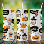 Halloween Tumbler Happy Halloween Trick Or Treat Halloween Scary Halloween Tumblers Halloween Skinny Tumbler 20oz - Scotstee Shop