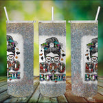 Halloween Tumbler I Put The Boo In The Boujie Messy Bun Witch Halloween Spooky Spooky Mama Tumbler Halloween Skinny Tumbler 20oz - Scotstee Shop