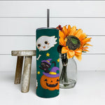 Halloween Tumbler Lovely Halloween Skull Skeleton Halloween Boo Trick or Treat Black Cat Witch Halloween Pumpkin Tumbler Halloween Skinny Tumbler 20oz - Scotstee Shop