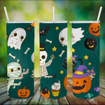 Halloween Tumbler Lovely Halloween Skull Skeleton Halloween Boo Trick or Treat Black Cat Witch Halloween Pumpkin Tumbler Halloween Skinny Tumbler 20oz - Scotstee Shop