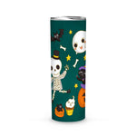 Halloween Tumbler Lovely Halloween Skull Skeleton Halloween Boo Trick or Treat Black Cat Witch Halloween Pumpkin Tumbler Halloween Skinny Tumbler 20oz - Scotstee Shop