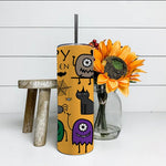 Halloween Tumbler Monsters Funny With Halloween Custom Halloween Tumbler Halloween Skinny Tumbler 20oz - Scotstee Shop