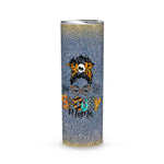 Halloween Tumbler One Spooky Mama For Halloween Messy Bun Mom Monster Bleached Halloween Spooky Mama Tumbler Spooky Pumpkin Tumbler Gift - Scotstee Shop