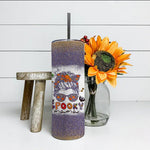 Halloween Tumbler One Spooky Mama Messy Bun Bleached Halloween Skull Monster Spooky Mama Tumbler Halloween Tumbler Gift Halloween Skinny Tumbler 20oz - Scotstee Shop