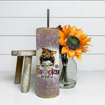 Halloween Tumbler One Spooky Mama Messy Bun Funny Family Halloween Spooky Mama Tumbler Halloween Tumbler Gift Halloween Skinny Tumbler 20oz - Scotstee Shop