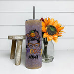 Halloween Tumbler One Spooky Mama Messy Bun Halloween Witch Mom Women Spooky Spooky Mama Tumbler Halloween Tumbler Gift Halloween Skinny Tumbler 20oz - Scotstee Shop