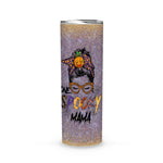 Halloween Tumbler One Spooky Mama Messy Bun Halloween Witch Mom Women Spooky Spooky Mama Tumbler Halloween Tumbler Gift Halloween Skinny Tumbler 20oz - Scotstee Shop