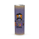 Halloween Tumbler One Spooky Mama Messy Bun Lady Halloween Mother Mom Lover Spooky Mama Tumbler Halloween Tumbler Gift Halloween Skinny Tumbler 20oz - Scotstee Shop
