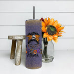Halloween Tumbler One Spooky Mama Messy Bun Lady Halloween Mother Mom Lover Spooky Mama Tumbler Halloween Tumbler Gift Halloween Skinny Tumbler 20oz - Scotstee Shop