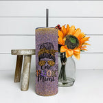 Halloween Tumbler One Spooky Mimi Messy Bun Funny Family Halloween Costume Spooky Mama Tumbler Halloween Tumbler Gift Halloween Skinny Tumbler 20oz - Scotstee Shop