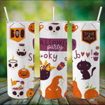 Halloween Tumbler Party Spooky Trick Or Treat Halloween Spooky Tumbler, Pumpkin Tumbler Halloween Skinny Tumbler 20oz - Scotstee Shop
