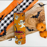 Halloween Tumbler Pumpkins And The Ghost Funny Halloween Spooky Tumblers Pumpkin Tumbler Halloween Skinny Tumbler 20oz - Scotstee Shop