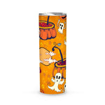 Halloween Tumbler Pumpkins And The Ghost Funny Halloween Spooky Tumblers Pumpkin Tumbler Halloween Skinny Tumbler 20oz - Scotstee Shop