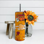 Halloween Tumbler Pumpkins And The Ghost Funny Halloween Spooky Tumblers Pumpkin Tumbler Halloween Skinny Tumbler 20oz - Scotstee Shop