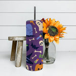 Halloween Tumbler RIP Boo Funny Halloween Witch Hat and Pumpkin Tumbler Spooky Tumblers Halloween Skinny Tumbler 20oz - Scotstee Shop