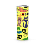 Halloween Tumbler Scary Animals and Evil Things Black Cat Funny Halloween Halloween Skinny Tumbler 20oz - Scotstee Shop