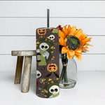 Halloween Tumbler Scary Monsters Halloween Pumpkin Tumbler Halloween Skinny Tumbler 20oz - Scotstee Shop