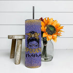 Halloween Tumbler Spooky Mama Funny Messy Bun Mom Leopard Halloween Zombie Spooky Mama Tumbler Halloween Tumbler Gift Halloween Skinny Tumbler 20oz - Scotstee Shop