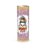 Halloween Tumbler Spooky mama messy bun hair witch Halloween Spooky Mama Tumbler Halloween Tumbler Gift Halloween Skinny Tumbler 20oz - Scotstee Shop