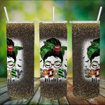 Halloween Tumbler Spooky Mama Messy Bun Skull Mom Monster Bleached Halloween Spooky Mama Tumbler Halloween Tumbler Gift Halloween Skinny Tumbler 20oz - Scotstee Shop