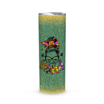 Halloween Tumbler Spooky Mama Messy Bun Wink Eye Pumpkin Spider Spooky Mama Tumbler Halloween Tumbler Gift Halloween Skinny Tumbler 20oz - Scotstee Shop