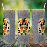 Halloween Tumbler Spooky Mama Messy Skull mom scary leopard witch Halloween Spooky Mama Tumbler Halloween Tumbler Gift - Skinny Tumbler Halloween Skinny Tumbler 20oz - Scotstee Shop