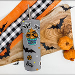 Halloween Tumbler Trick Or Treat Funny Boo Halloween Funny Pumpkin Tumbler Halloween Skinny Tumbler 20oz - Scotstee Shop