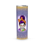 Halloween Tumbler Witchy Mama Halloween Messy Bun Skull Witch Mom Women Spooky Spooky Mama Tumbler - Scotstee Shop