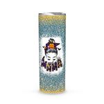 Halloween Tumbler Women Spooky Mama Messy Bun Pumpkin Patch Halloween Spooky Mama Tumbler Halloween Tumbler Gift Halloween Skinny Tumbler 20oz - Scotstee Shop