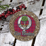 Hamilton Christmas Ornament Hamilton Celtic Circle Plaid Ornament Gift. Christmas Tree Ornament Tartan Ornament Great Christmas Ornaments Gift - Scotstee Shop