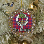 Hamilton Christmas Ornament Hamilton Celtic Circle Plaid Ornament Gift. Christmas Tree Ornament Tartan Ornament Great Christmas Ornaments Gift - Scotstee Shop