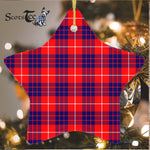 Hamilton Christmas Ornament Hamilton Christmas Ornament Hamilton Modern Tartan Ornament Star Ornament, Christmas Star Decorations, ceramic ornament, Plaid Star Ceramic Ornament, Christmas Ornament Decorations Gift