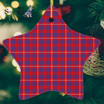 Hamilton Christmas Ornament Hamilton Christmas Ornament Hamilton Tartan Ornament Star Ornament, Christmas Star Decorations, ceramic ornament, Plaid Star Ceramic Ornament, Christmas Ornament Decorations Gift