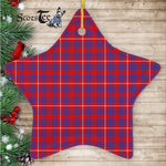 Hamilton Christmas Ornament Hamilton Christmas Ornament Hamilton Tartan Ornament Star Ornament, Christmas Star Decorations, ceramic ornament, Plaid Star Ceramic Ornament, Christmas Ornament Decorations Gift