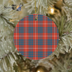 Hamilton Christmas Ornament Hamilton Christmas Ornament Plaid Christmas Ornaments Scottish Clan Hamilton Ancient Tartan Ceramic Ornament Plaid Ornaments Circle Ornament (2 sided) - Scotstee Shop