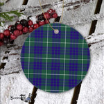 Hamilton Christmas Ornament Hamilton Christmas Ornament Plaid Christmas Ornaments Scottish Clan Hamilton Hunting Modern Tartan Ceramic Ornament Plaid Ornaments Circle Ornament (2 sided) - Scotstee Shop