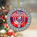 Hamilton Christmas Ornament Hamilton Clan Tartan Crest Badge Old Plaid Ornament Gift. Christmas Tree Ornament Tartan Ornament Great Christmas Ornaments Gift - Scotstee Shop