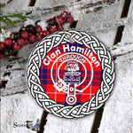 Hamilton Christmas Ornament Hamilton Clan Tartan Crest Badge Old Plaid Ornament Gift. Christmas Tree Ornament Tartan Ornament Great Christmas Ornaments Gift - Scotstee Shop