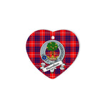 Hamilton Scottish Clan Badge Plaid Christmas Ornaments Gift Heart Ornament Hamilton Clan Tartan Ornaments, Plaid Ornament, christmas Ornament, plaid christmas ornament