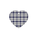 Hannay Grey Tartan Heart Ornaments, Christmas Tree Ornament, Plaid Christmas Ornaments, Ceramic Heart Christmas Tree Decoration, Christmas Ornament, Plaid Ornament, Tartan Ornament, Buffalo Plaid Ornament