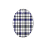 Hannay Grey Tartan Oval Ornaments, Christmas Tree Ornament, Plaid Christmas Ornaments, Ceramic Oval Christmas Tree Decoration, Tartan Oval Ornaments, Christmas Tree Ornament, Plaid Christmas Ornaments, Ceramic Oval Christmas Tree Decoration