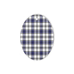 Hannay Grey Tartan Oval Ornaments, Christmas Tree Ornament, Plaid Christmas Ornaments, Ceramic Oval Christmas Tree Decoration, Tartan Oval Ornaments, Christmas Tree Ornament, Plaid Christmas Ornaments, Ceramic Oval Christmas Tree Decoration