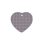 Hannay Tartan Heart Ornaments, Christmas Tree Ornament, Plaid Christmas Ornaments, Ceramic Heart Christmas Tree Decoration, Christmas Ornament, Plaid Ornament, Tartan Ornament, Buffalo Plaid Ornament