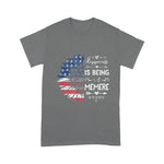 Scotstee Shop - Happiness Is Being Memere Sunflower American Flag Grandma 4th Of July Shirt