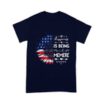 Scotstee Shop - Happiness Is Being Memere Sunflower American Flag Grandma 4th Of July Shirt