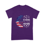 Scotstee Shop - Happiness Is Being Memere Sunflower American Flag Grandma 4th Of July Shirt