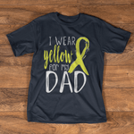 Scotstee Shop - Happy Father Day T-Shirts Awareness I Wear Yellow For My DAD Funny Father Day Shirts